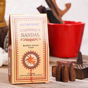 Ароматни конуси с обратен дим "Сандалово Дърво"–AYURVEDIC - Image 2