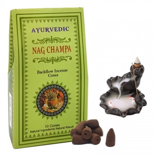 Ароматни конуси с обратен дим "Наг Чампа"–AYURVEDIC